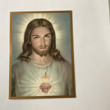 Red rose photo frame - With Sacred Heart of Jesus Picture Red rose photo frame - With Sacred Heart of Jesus Picture