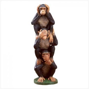 Hear,see,speak monkeys