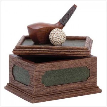 Golf club, ball desk box - alabastrite Golf club, ball desk box - alabastrite