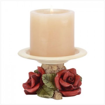 Red roses votive candle holder