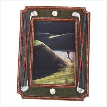 Golf ball, clubs 4x6 frame