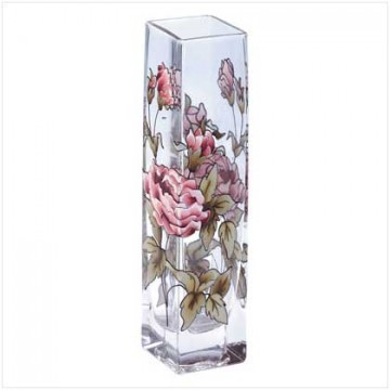 Paint glass victorian rose vase Paint glass victorian rose vase