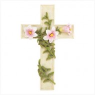 Wall cross  with flowers