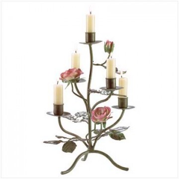 Green rose candlehldr Green rose candlehldr