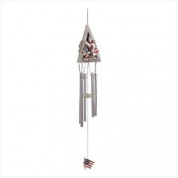 Eagle, flag windchimes
