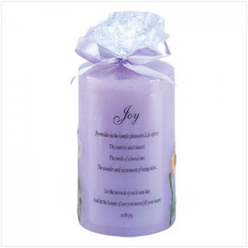 Joy flowers lavendar candle Joy flowers lavendar candle