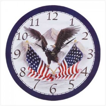 Patriotic eagle, flags clock Patriotic eagle, flags clock