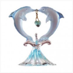 December blue glass dolphins
