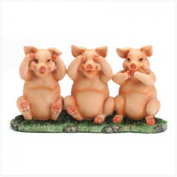 Hear, see, speak pigs Hear, see, speak pigs