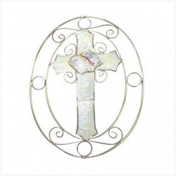 Capiz cross suncatcher